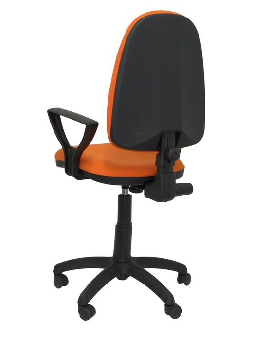 Modelo Ayna - Silla de oficina ergonómica con mecanismo de contacto permanente y regulable en altura - Asiento y respaldo tapizados en tejido BALI color naranja (BRAZOS FIJOS INCLUIDOS)