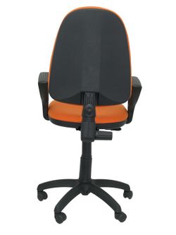 Modelo Ayna - Silla de oficina ergonómica con mecanismo de contacto permanente y regulable en altura - Asiento y respaldo tapizados en tejido BALI color naranja (BRAZOS FIJOS INCLUIDOS)