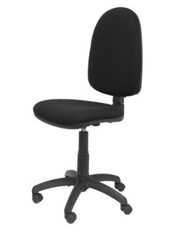 Modelo Ayna - Silla de oficina ergonómica con mecanismo de contacto permanente y regulable en altura - Asiento y respaldo tapizados en tejido BALI color negro