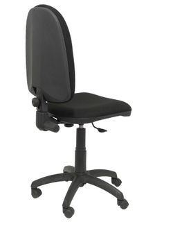Modelo Ayna - Silla de oficina ergonómica con mecanismo de contacto permanente y regulable en altura - Asiento y respaldo tapizados en tejido BALI color negro