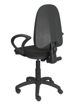 Modelo Ayna - Silla de oficina ergonómica con mecanismo de contacto permanente y regulable en altura - Asiento y respaldo tapizados en tejido BALI color negro (BRAZOS FIJOS INCLUIDOS)