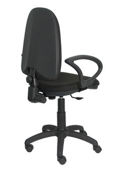 Modelo Ayna - Silla de oficina ergonómica con mecanismo de contacto permanente y regulable en altura - Asiento y respaldo tapizados en tejido BALI color negro (BRAZOS FIJOS INCLUIDOS)