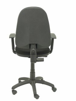 Modelo Ayna - Silla de oficina ergonómica con mecanismo de contacto permanente y regulable en altura - Asiento y respaldo tapizados en tejido BALI color negro (BRAZOS REGULABLES EN ALTURA)