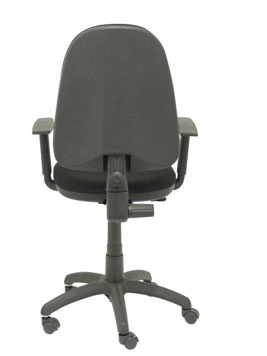 Modelo Ayna - Silla de oficina ergonómica con mecanismo de contacto permanente y regulable en altura - Asiento y respaldo tapizados en tejido BALI color negro (BRAZOS REGULABLES EN ALTURA)