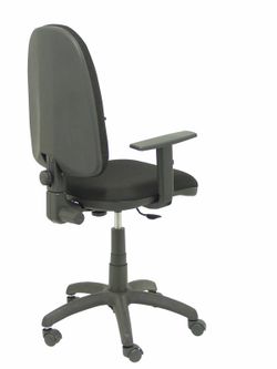 Modelo Ayna - Silla de oficina ergonómica con mecanismo de contacto permanente y regulable en altura - Asiento y respaldo tapizados en tejido BALI color negro (BRAZOS REGULABLES EN ALTURA)