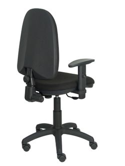 Modelo Ayna - Silla de oficina ergonómica con mecanismo de contacto permanente y regulable en altura - Asiento y respaldo tapizados en tejido BALI color negro (BRAZOS REGULABLES INCLUIDOS)