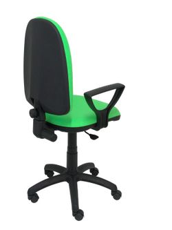 Modelo Ayna - Silla de oficina ergonómica con mecanismo de contacto permanente y regulable en altura - Asiento y respaldo tapizados en tejido BALI color pistacho (BRAZOS FIJOS INCLUIDOS)