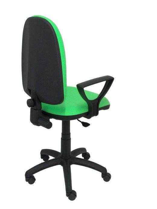 Modelo Ayna - Silla de oficina ergonómica con mecanismo de contacto permanente y regulable en altura - Asiento y respaldo tapizados en tejido BALI color pistacho (BRAZOS FIJOS INCLUIDOS)