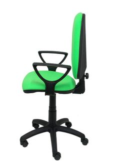 Modelo Ayna - Silla de oficina ergonómica con mecanismo de contacto permanente y regulable en altura - Asiento y respaldo tapizados en tejido BALI color pistacho (BRAZOS FIJOS INCLUIDOS)