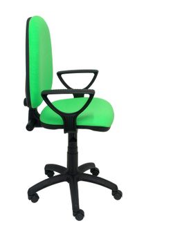 Modelo Ayna - Silla de oficina ergonómica con mecanismo de contacto permanente y regulable en altura - Asiento y respaldo tapizados en tejido BALI color pistacho (BRAZOS FIJOS INCLUIDOS)