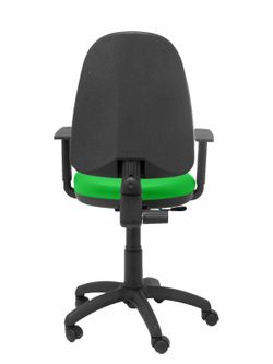 Modelo Ayna - Silla de oficina ergonómica con mecanismo de contacto permanente y regulable en altura - Asiento y respaldo tapizados en tejido BALI color pistacho (BRAZOS REGULABLES EN ALTURA)