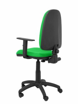 Modelo Ayna - Silla de oficina ergonómica con mecanismo de contacto permanente y regulable en altura - Asiento y respaldo tapizados en tejido BALI color pistacho (BRAZOS REGULABLES EN ALTURA)
