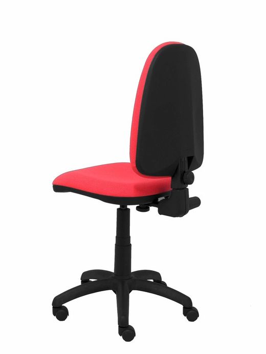 Modelo Ayna - Silla de oficina ergonómica con mecanismo de contacto permanente y regulable en altura - Asiento y respaldo tapizados en tejido BALI color rojo