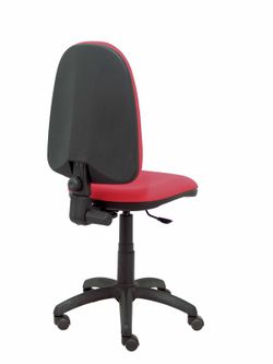 Modelo Ayna - Silla de oficina ergonómica con mecanismo de contacto permanente y regulable en altura - Asiento y respaldo tapizados en tejido BALI color rojo