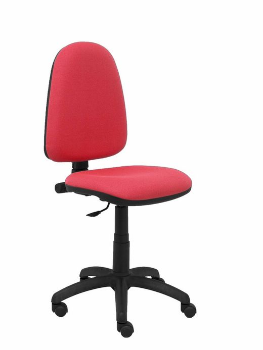 Modelo Ayna - Silla de oficina ergonómica con mecanismo de contacto permanente y regulable en altura - Asiento y respaldo tapizados en tejido BALI color rojo