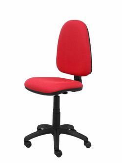 Modelo Ayna - Silla de oficina ergonómica con mecanismo de contacto permanente y regulable en altura - Asiento y respaldo tapizados en tejido BALI color rojo
