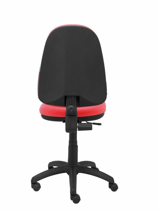 Modelo Ayna - Silla de oficina ergonómica con mecanismo de contacto permanente y regulable en altura - Asiento y respaldo tapizados en tejido BALI color rojo