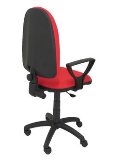 Modelo Ayna - Silla de oficina ergonómica con mecanismo de contacto permanente y regulable en altura - Asiento y respaldo tapizados en tejido BALI color rojo (BRAZOS FIJOS INCLUIDOS)