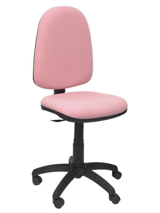 Modelo Ayna - Silla de oficina ergonómica con mecanismo de contacto permanente y regulable en altura - Asiento y respaldo tapizados en tejido BALI color rosa claro