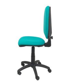 Modelo Ayna - Silla de oficina ergonómica con mecanismo de contacto permanente y regulable en altura - Asiento y respaldo tapizados en tejido BALI color turquesa