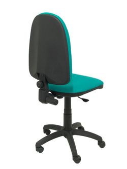 Modelo Ayna - Silla de oficina ergonómica con mecanismo de contacto permanente y regulable en altura - Asiento y respaldo tapizados en tejido BALI color turquesa