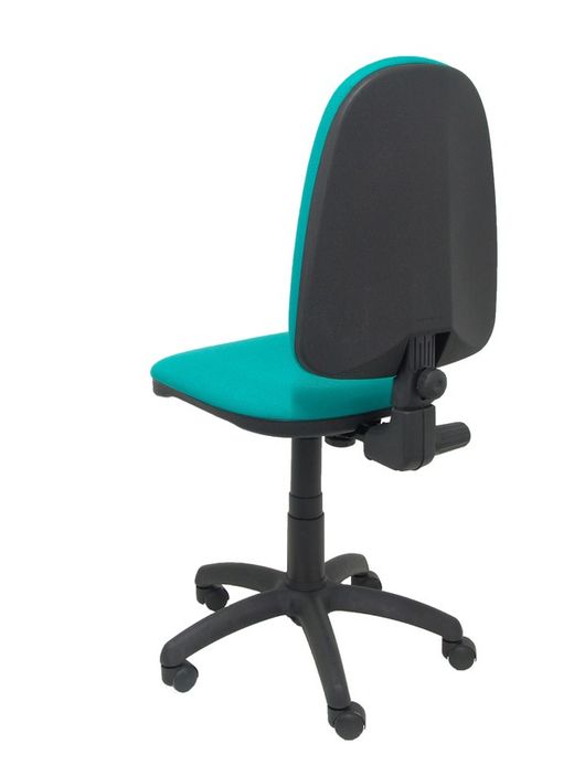 Modelo Ayna - Silla de oficina ergonómica con mecanismo de contacto permanente y regulable en altura - Asiento y respaldo tapizados en tejido BALI color turquesa