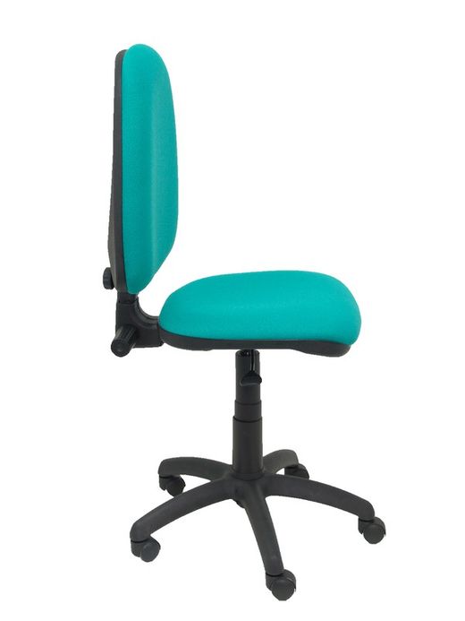 Modelo Ayna - Silla de oficina ergonómica con mecanismo de contacto permanente y regulable en altura - Asiento y respaldo tapizados en tejido BALI color turquesa