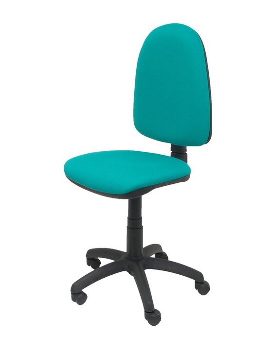 Modelo Ayna - Silla de oficina ergonómica con mecanismo de contacto permanente y regulable en altura - Asiento y respaldo tapizados en tejido BALI color turquesa