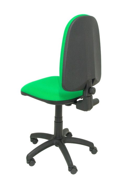 Modelo Ayna  Silla de oficina ergonómica con mecanismo de contacto permanente y regulable en altura  Asiento y respaldo tapizados en tejido BALI color verde
