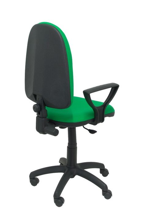 Modelo Ayna  Silla de oficina ergonómica con mecanismo de contacto permanente y regulable en altura  Asiento y respaldo tapizados en tejido BALI color verde