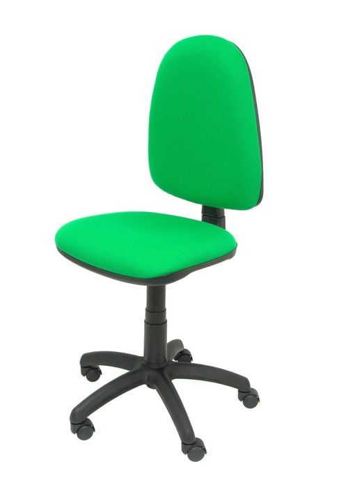 Modelo Ayna  Silla de oficina ergonómica con mecanismo de contacto permanente y regulable en altura  Asiento y respaldo tapizados en tejido BALI color verde