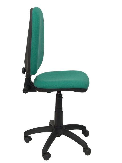 Modelo Ayna - Silla de oficina ergonómica con mecanismo de contacto permanente y regulable en altura - Asiento y respaldo tapizados en tejido BALI color verde esmeralda