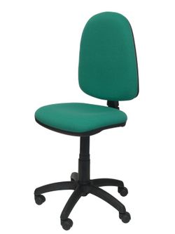 Modelo Ayna - Silla de oficina ergonómica con mecanismo de contacto permanente y regulable en altura - Asiento y respaldo tapizados en tejido BALI color verde esmeralda
