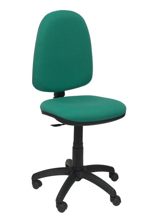 Modelo Ayna - Silla de oficina ergonómica con mecanismo de contacto permanente y regulable en altura - Asiento y respaldo tapizados en tejido BALI color verde esmeralda
