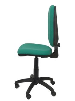 Modelo Ayna - Silla de oficina ergonómica con mecanismo de contacto permanente y regulable en altura - Asiento y respaldo tapizados en tejido BALI color verde esmeralda