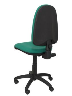 Modelo Ayna - Silla de oficina ergonómica con mecanismo de contacto permanente y regulable en altura - Asiento y respaldo tapizados en tejido BALI color verde esmeralda