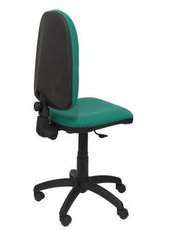 Modelo Ayna - Silla de oficina ergonómica con mecanismo de contacto permanente y regulable en altura - Asiento y respaldo tapizados en tejido BALI color verde esmeralda