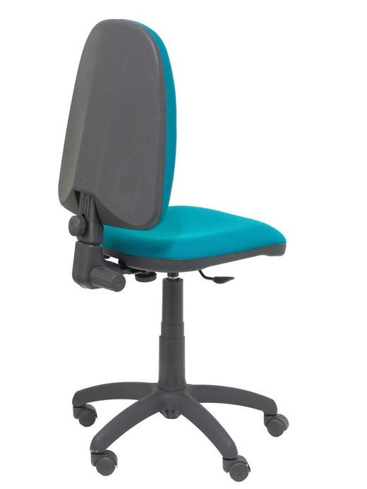 Modelo Ayna - Silla de oficina ergonómica con mecanismo de contacto permanente y regulable en altura - Asiento y respaldo tapizados en tejido BALI color verde petróleo.