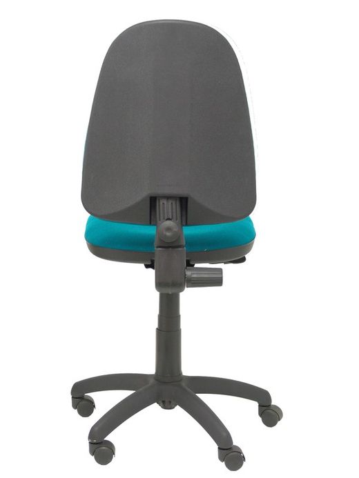 Modelo Ayna - Silla de oficina ergonómica con mecanismo de contacto permanente y regulable en altura - Asiento y respaldo tapizados en tejido BALI color verde petróleo.