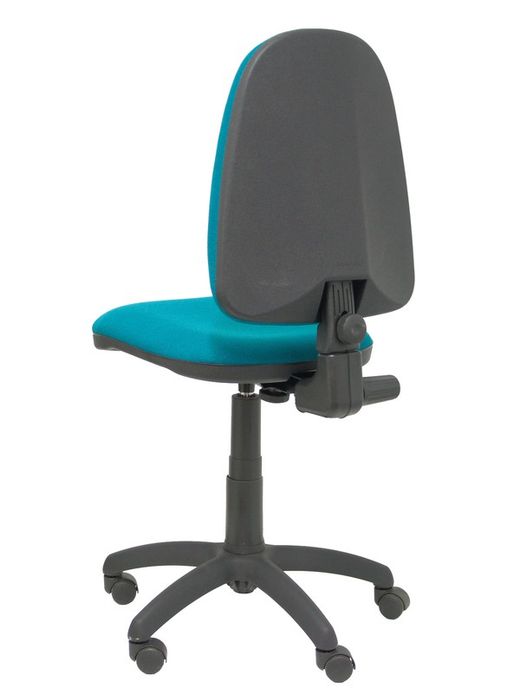 Modelo Ayna - Silla de oficina ergonómica con mecanismo de contacto permanente y regulable en altura - Asiento y respaldo tapizados en tejido BALI color verde petróleo.