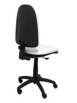 Modelo Ayna - Silla de oficina ergonómica con mecanismo de contacto permanente y regulable en altura - Asiento y respaldo tapizados en tejido similpiel color blanco
