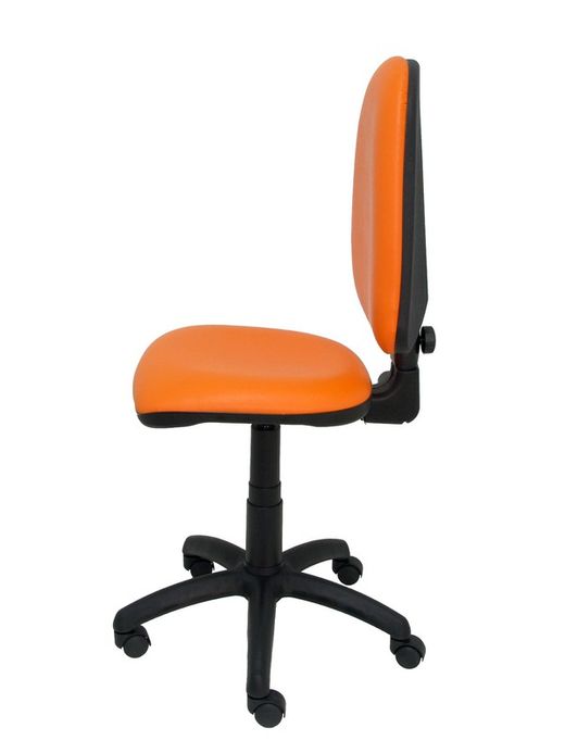 Modelo Ayna - Silla de oficina ergonómica con mecanismo de contacto permanente y regulable en altura - Asiento y respaldo tapizados en tejido similpiel color naranja