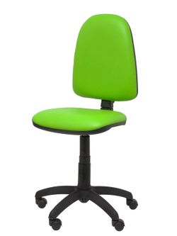 Modelo Ayna - Silla de oficina ergonómica con mecanismo de contacto permanente y regulable en altura - Asiento y respaldo tapizados en tejido similpiel color pistacho