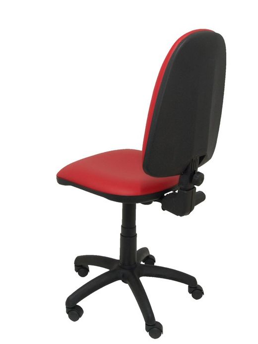 Modelo Ayna - Silla de oficina ergonómica con mecanismo de contacto permanente y regulable en altura - Asiento y respaldo tapizados en tejido similpiel color rojo