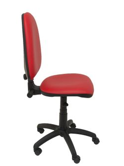 Modelo Ayna - Silla de oficina ergonómica con mecanismo de contacto permanente y regulable en altura - Asiento y respaldo tapizados en tejido similpiel color rojo