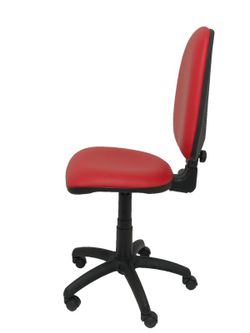 Modelo Ayna - Silla de oficina ergonómica con mecanismo de contacto permanente y regulable en altura - Asiento y respaldo tapizados en tejido similpiel color rojo
