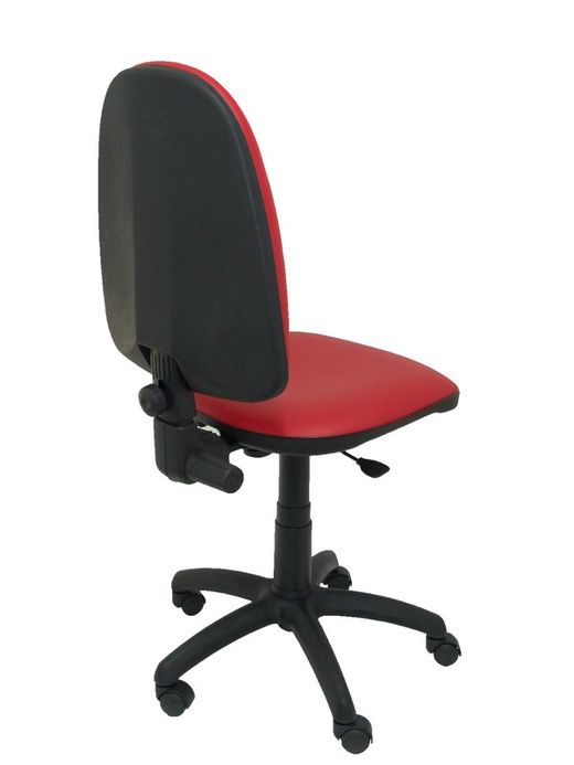 Modelo Ayna - Silla de oficina ergonómica con mecanismo de contacto permanente y regulable en altura - Asiento y respaldo tapizados en tejido similpiel color rojo