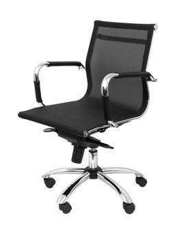 Modelo Barrax confidente - Silla de oficina ergonómica con mecanismo basculante multiposición y regulable en altura - Respaldo y asiento de malla color negro