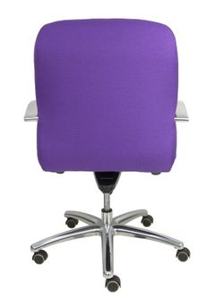 Modelo Caudete Confidente - Sillón de recepción ergonómico con mecanismo basculante y regulable en altura - Asiento y respaldo tapizados en tejido BALI color lila