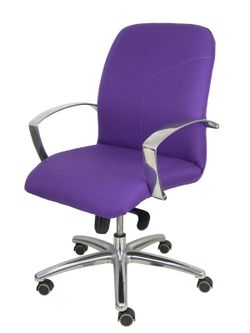 Modelo Caudete Confidente - Sillón de recepción ergonómico con mecanismo basculante y regulable en altura - Asiento y respaldo tapizados en tejido BALI color lila